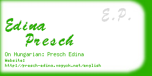 edina presch business card